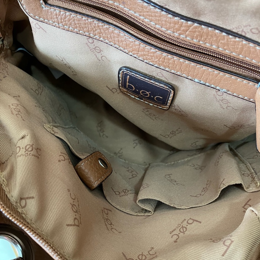Born Concept Striped Brown and Orange Women's Bag - Picture 5 of 8